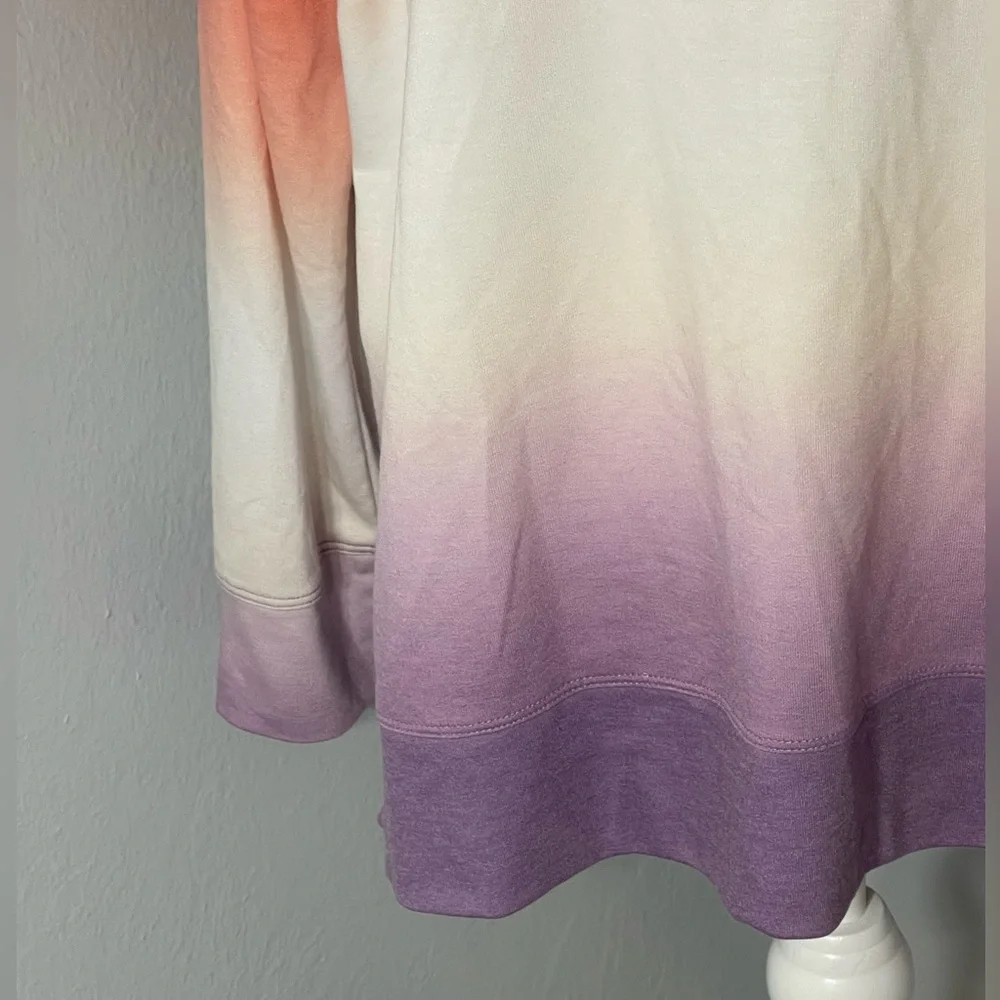 NWT: IDEOLOGY Orange and Purple Ombre Long Sleeve Shirt Size Medium - Picture 2 of 6